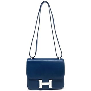 エルメス(Hermes)のエルメス コンスタンス18 ボックスカーフ バッグ ショルダーバッグ ブルートンペット ブルー(ショルダーバッグ)