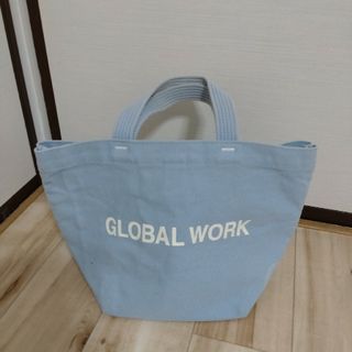 GLOBAL WORK 水色ハンドバッグ(ショルダーバッグ)