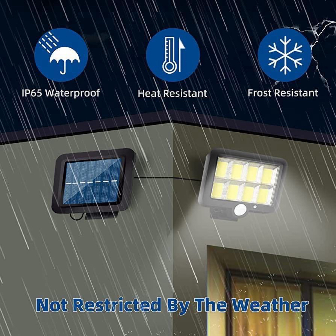 センサーライト屋外 ソーラーライト太陽光発電 2個IP65防水 リモコン付き インテリア/住まい/日用品のライト/照明/LED(その他)の商品写真