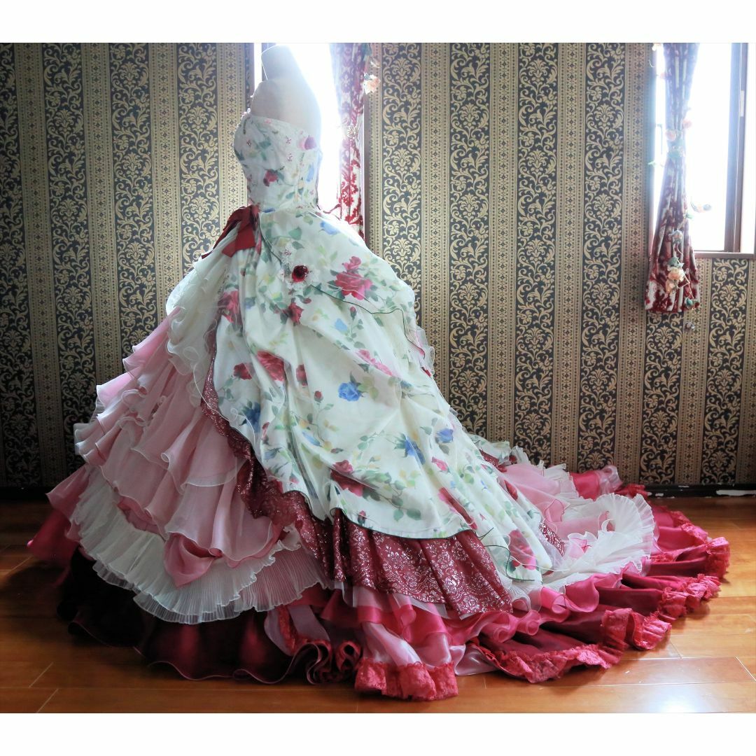 佐々木希コレクション高級ウエディングドレス5号7号9号小さいサイズカラードレス レディースのフォーマル/ドレス(ウェディングドレス)の商品写真