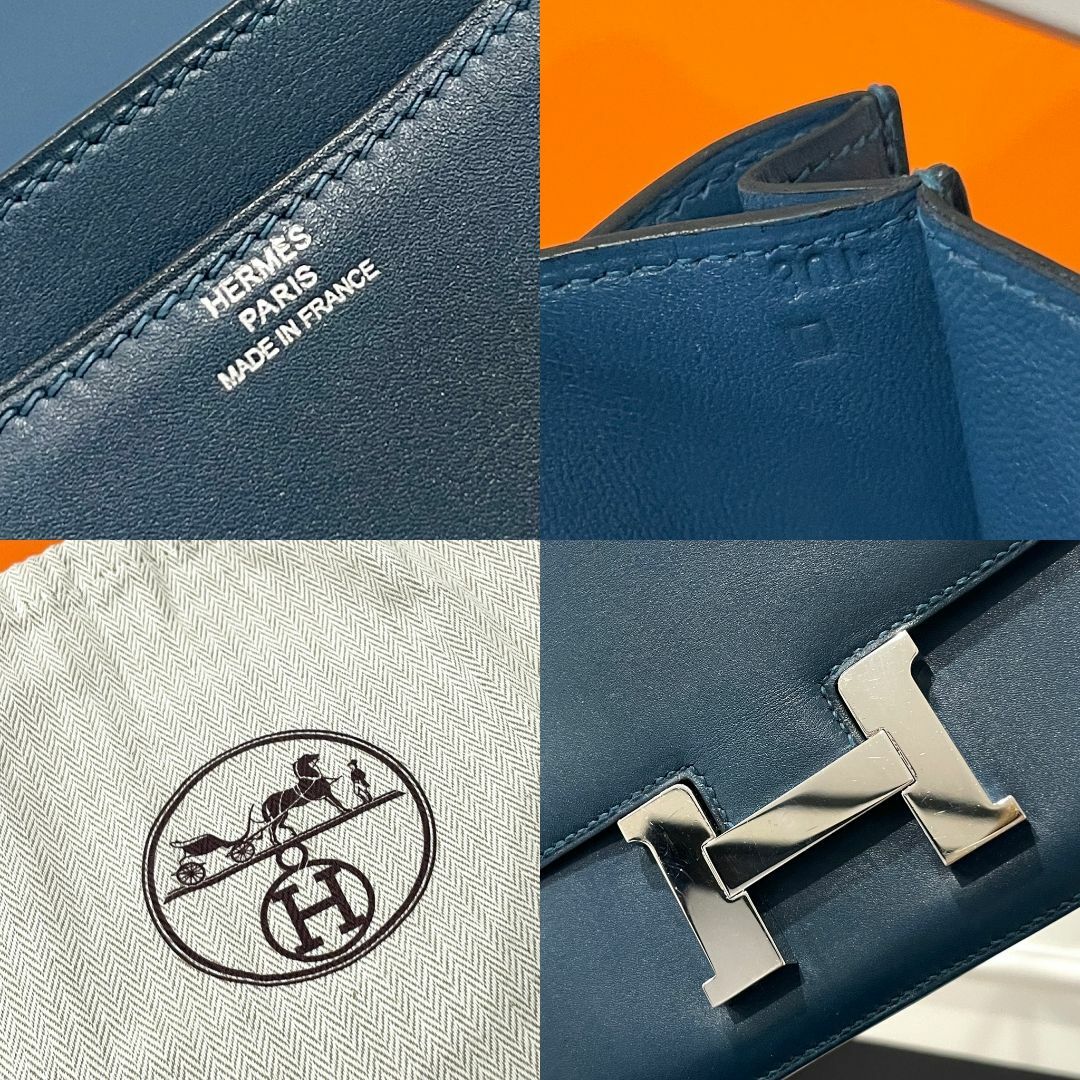 Hermes(エルメス)のエルメス コンスタンス18 ボックスカーフ ブルー レディースのバッグ(ショルダーバッグ)の商品写真