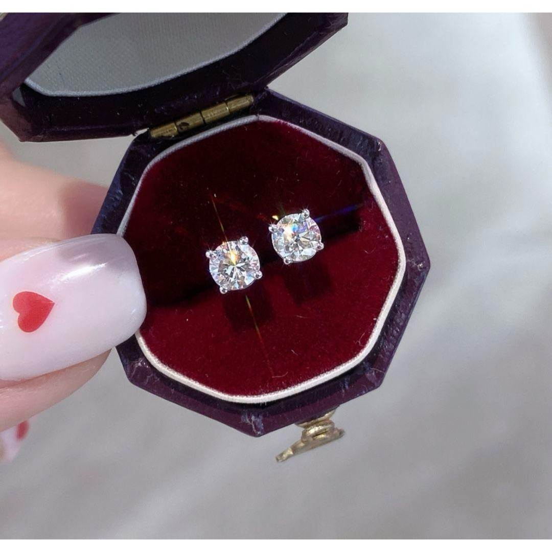 天然ダイヤモンドピアス0.606ct k18 一粒ピアス