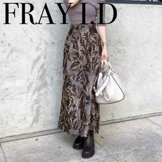 フレイアイディー(FRAY I.D)のFRAY I.D ジャガード ダブルベルトナロースカート(ロングスカート)