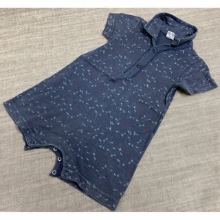 プチバトー(PETIT BATEAU)の【プチバトー　Petit Bateau　80cm】カバーオール　#28500(カバーオール)