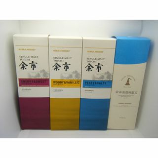 ニッカウイスキー(ニッカウヰスキー)の500㎖ｋ×4本★未開封　ニッカ　シングルモルト　余市　ウッディアンドバニラ他(ウイスキー)