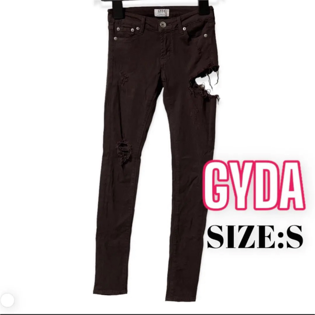 GYDA(ジェイダ)のGYDA ♥ 大人気 サイド ダメージ クラッシュ スキニーパンツ レディースのパンツ(スキニーパンツ)の商品写真