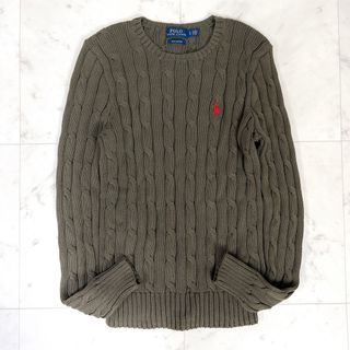 ポロラルフローレン(POLO RALPH LAUREN)の《未使用級》ポロラルフローレン ケーブルニット ピマコットン ブラウン Sサイズ(ニット/セーター)