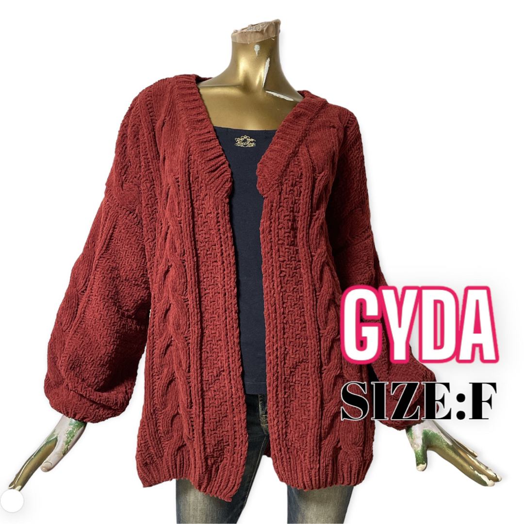 GYDA(ジェイダ)のGYDA ♥ ボリュームスリーブ モールニット カーディガン ボレロ レディースのトップス(カーディガン)の商品写真