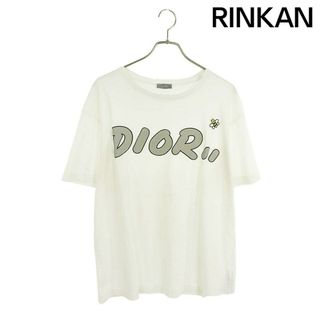 ディオール(Dior)のディオール  19SS  923J611X1241 フロッキーロゴBEE刺繍Tシャツ メンズ L(Tシャツ/カットソー(半袖/袖なし))