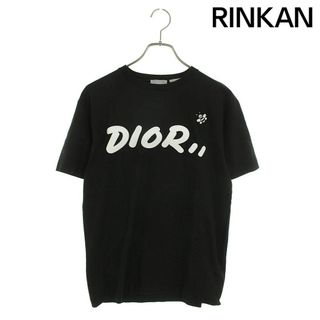 ディオール(Dior)のディオール  19SS  923J611X1241 フロッキーロゴBEE刺繍Tシャツ メンズ XXS(Tシャツ/カットソー(半袖/袖なし))