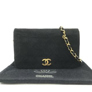 シャネル(CHANEL)の良品 CHANEL シャネル ミニ マトラッセ スエード ココマーク プッシュターンロック チェーン ショルダー バッグ ブラック a2431(ショルダーバッグ)