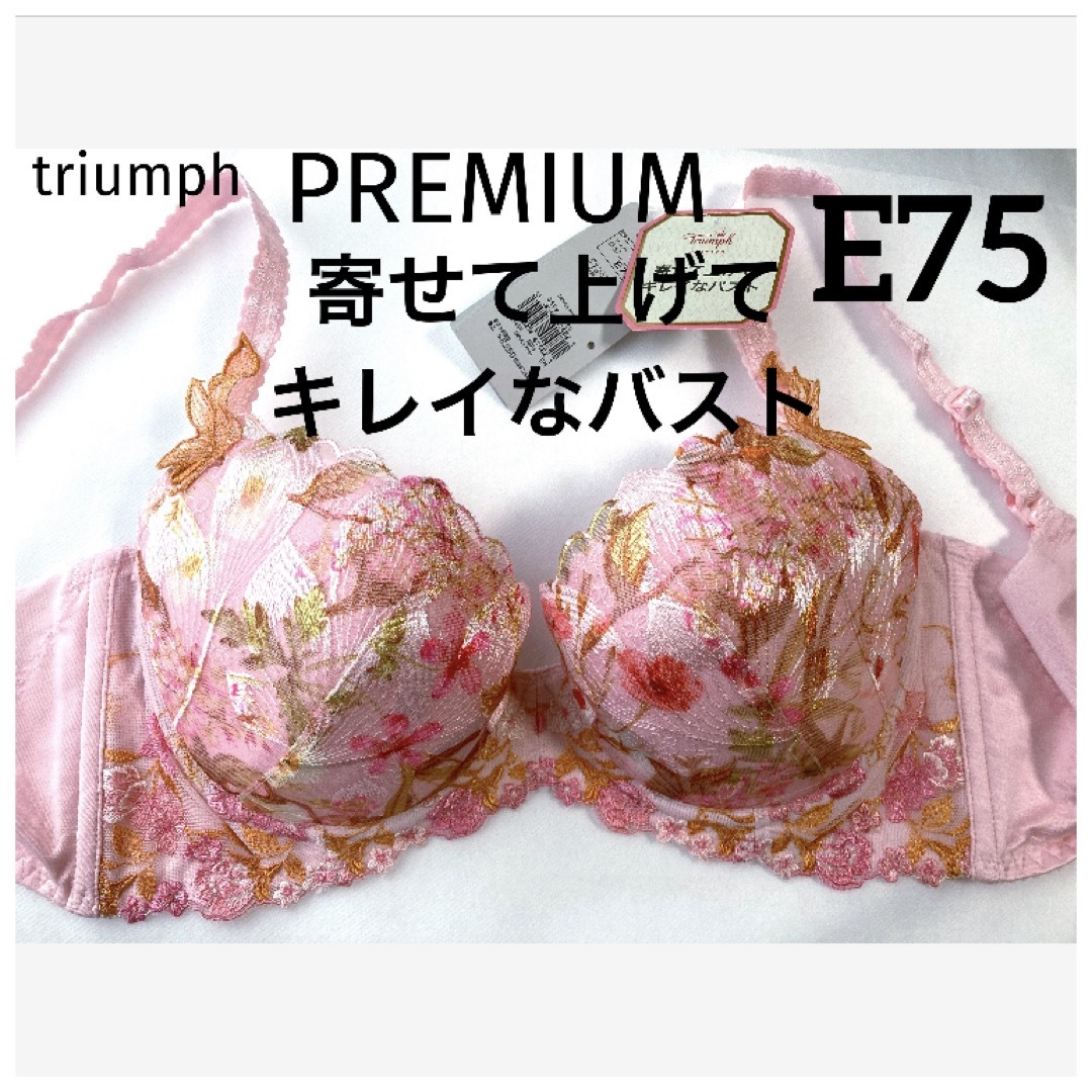 Triumph(トリンプ)の【新品タグ付】triumph／プレミアム・寄せアゲハ・E75（定価¥8,250） レディースの下着/アンダーウェア(ブラ)の商品写真