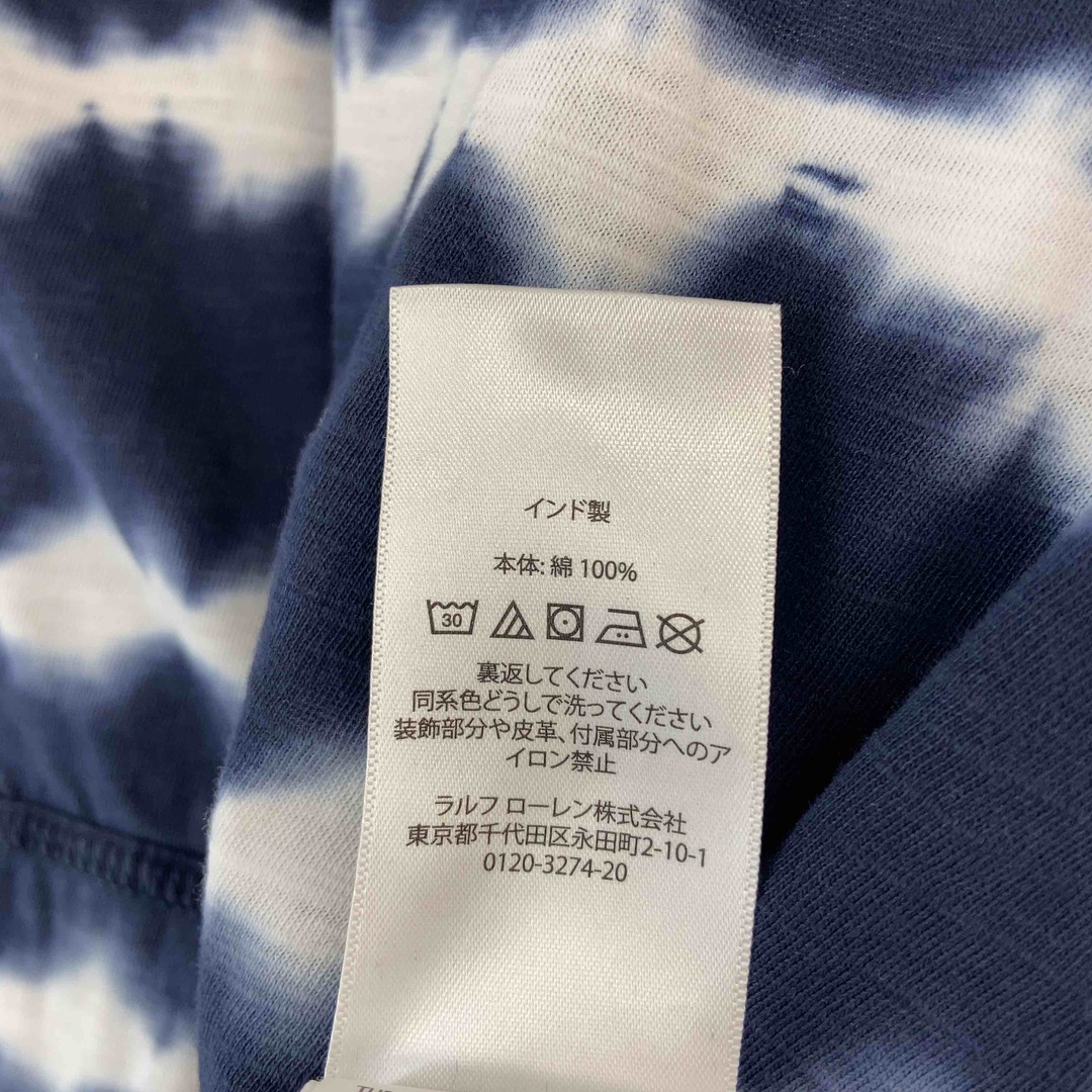 POLO RALPH LAUREN(ポロラルフローレン)のPOLO RALPH LAUREN ポロラルフローレン レディース Tシャツ　長袖　カットソー　フード　紺色　ロゴプリント レディースのトップス(Tシャツ(長袖/七分))の商品写真