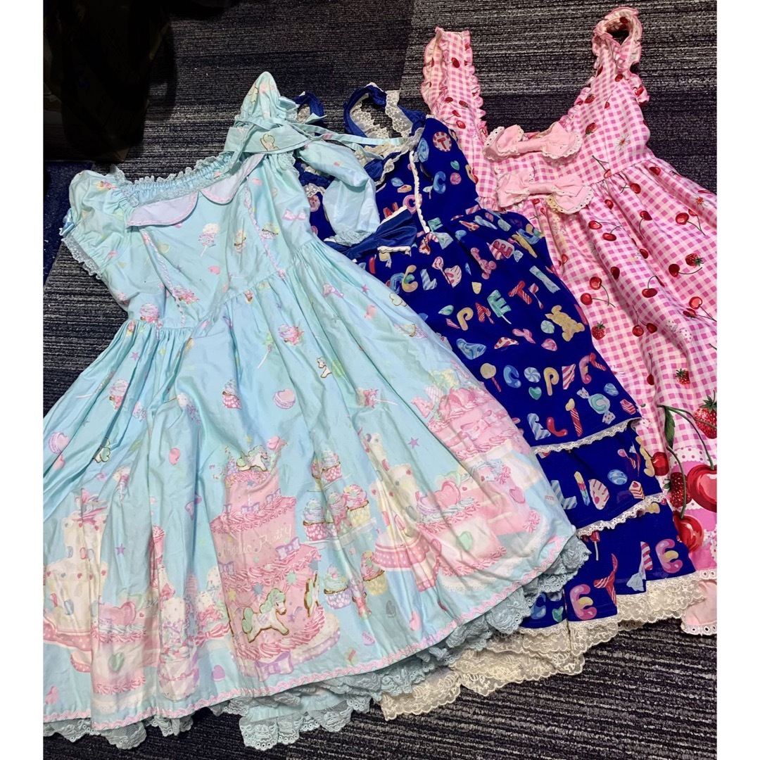 Angelic Pretty(アンジェリックプリティー)のAngelic Pretty metamorphose ジャンク品　ジャンスカ レディースのワンピース(ひざ丈ワンピース)の商品写真