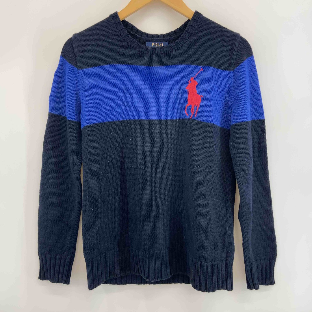 POLO RALPH LAUREN(ポロラルフローレン)のPOLO RALPH LAUREN ポロラルフローレン レディース ニット/セーター　160　ブルー　ブラック レディースのトップス(ニット/セーター)の商品写真