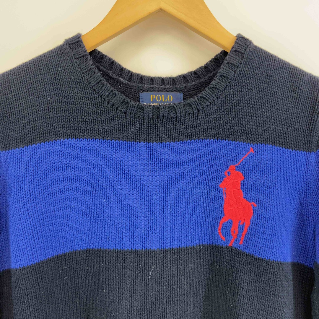 POLO RALPH LAUREN(ポロラルフローレン)のPOLO RALPH LAUREN ポロラルフローレン レディース ニット/セーター　160　ブルー　ブラック レディースのトップス(ニット/セーター)の商品写真