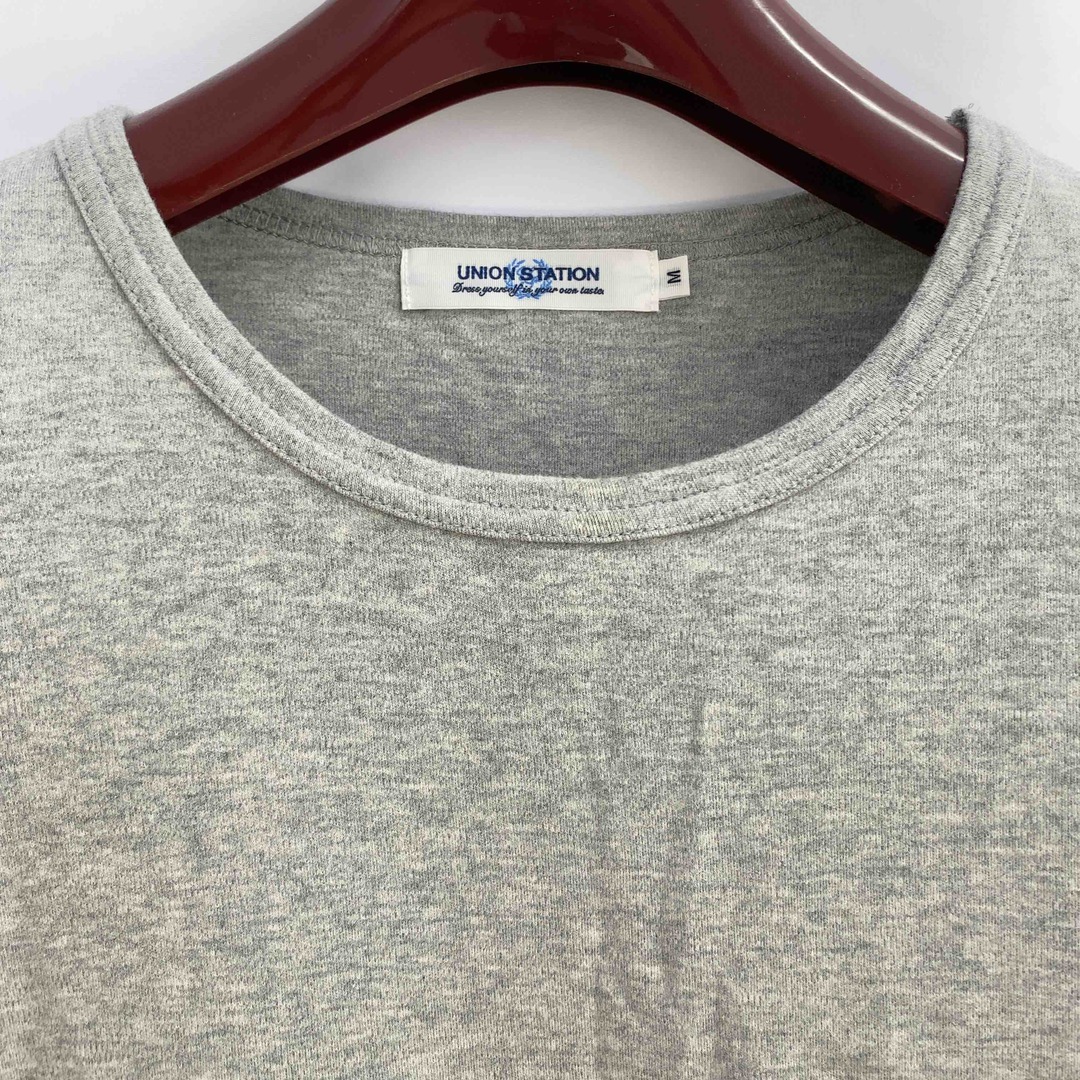 UNION STATION(ユニオンステーション)のUNION STATION ユニオンステーション メンズ Tシャツ（長袖）グレイ tk メンズのトップス(Tシャツ/カットソー(七分/長袖))の商品写真