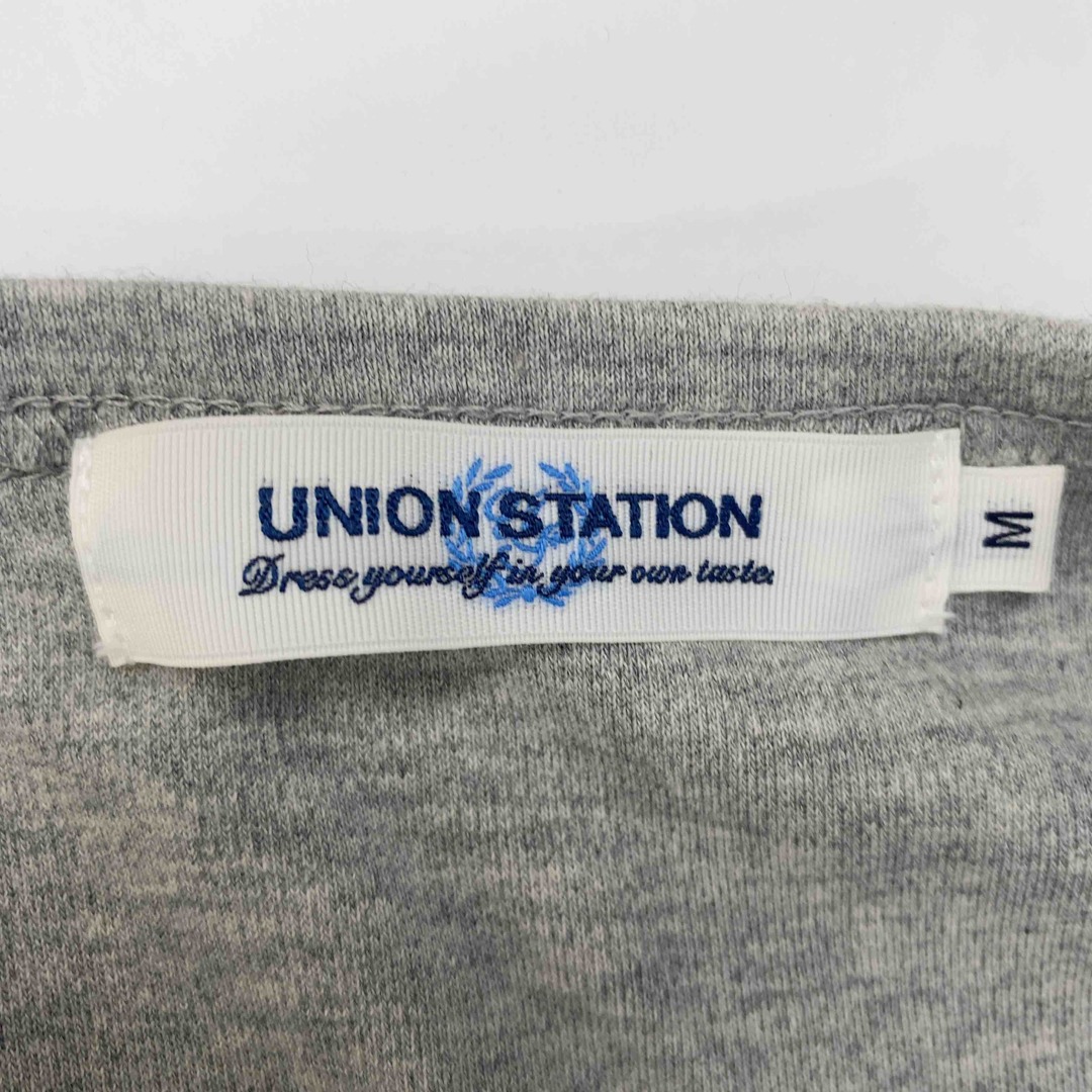 UNION STATION(ユニオンステーション)のUNION STATION ユニオンステーション メンズ Tシャツ（長袖）グレイ tk メンズのトップス(Tシャツ/カットソー(七分/長袖))の商品写真