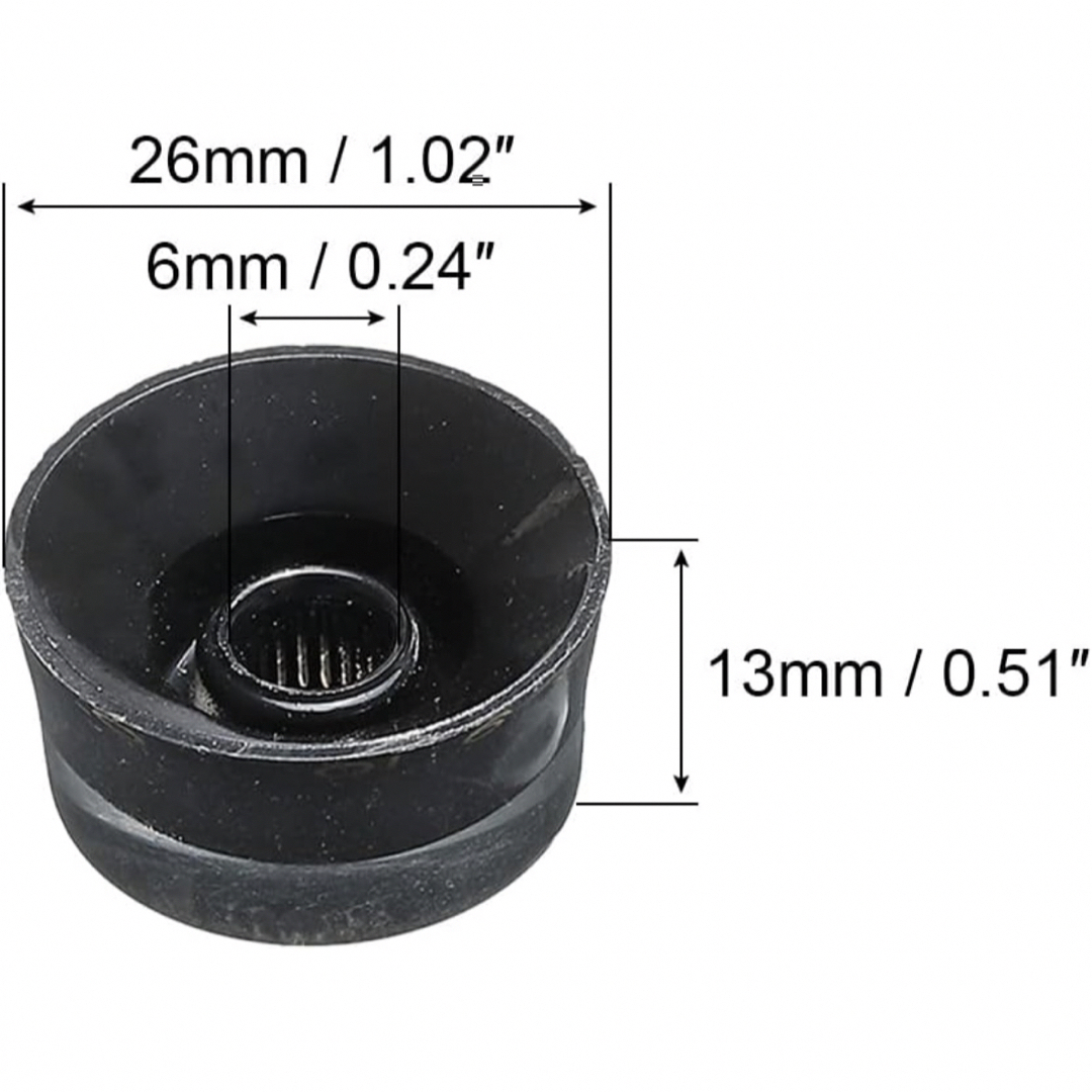 【ギターコントロールつまみ】速度音量制御つまみ 6x26x13 mm LP型 楽器のギター(その他)の商品写真