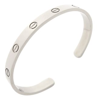 カルティエ(Cartier)のカルティエ Cartier ブレスレット LOVE ラブブレス オープン K18WG ホワイトゴールド #17 750 18K 18金   B6032517【中古】(ブレスレット/バングル)