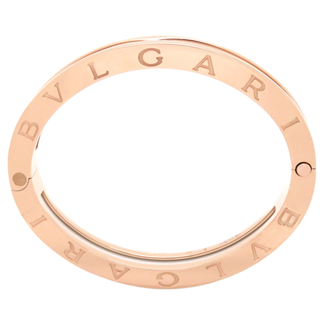 BVLGARI(ブルガリ)のブルガリ BVLGARI ブレスレット ビーゼロワン B-zero1  K18PG ホワイトセラミック ホワイト×ピンクーゴールド S 750 18K RG バングル  351408【中古】 レディースのアクセサリー(ブレスレット/バングル)の商品写真