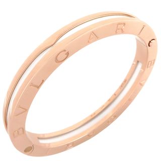 ブルガリ(BVLGARI)のブルガリ BVLGARI ブレスレット ビーゼロワン B-zero1  K18PG ホワイトセラミック ホワイト×ピンクーゴールド S 750 18K RG バングル  351408【中古】(ブレスレット/バングル)