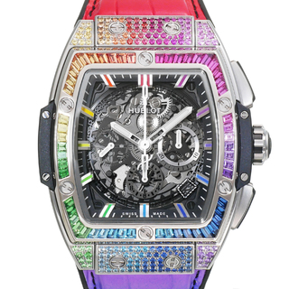 ウブロ(HUBLOT)のウブロ スピリット オブ ビッグバン チタニウム レインボー Ref.641.NX.0117.LR.0999 中古品 メンズ 腕時計(腕時計(アナログ))