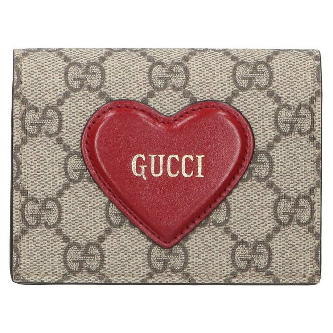 Gucci(グッチ)のグッチ  648848 ハートモチーフGGスプリームキャンバス二つ折り財布 レディース レディースのファッション小物(財布)の商品写真