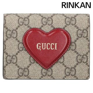 グッチ(Gucci)のグッチ  648848 ハートモチーフGGスプリームキャンバス二つ折り財布 レディース(財布)