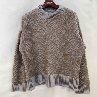 ITEMS URBAN RESEARCH アイテムズアーバンリサーチ メンズ ニット/セーター ブラウン グレイ tk