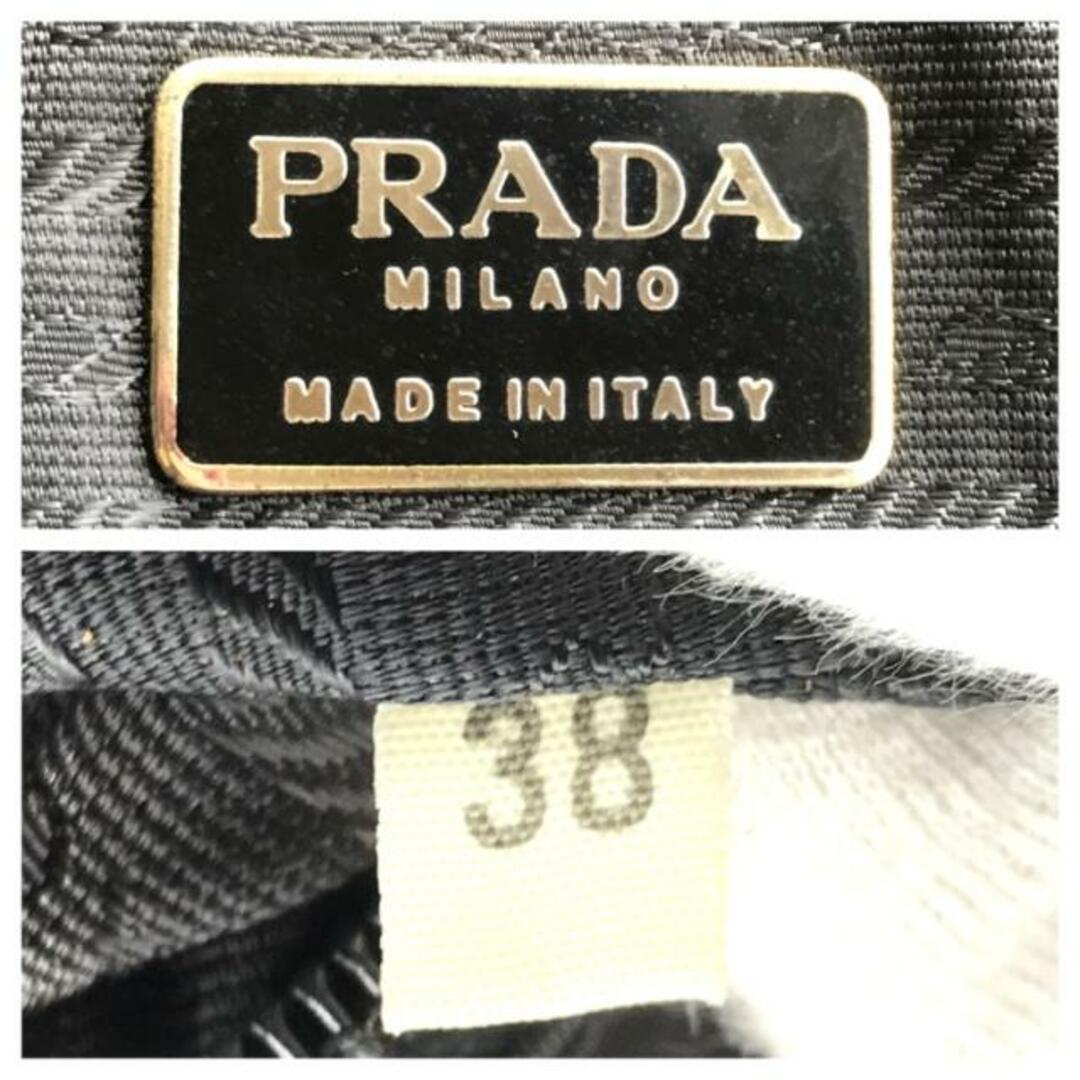 PRADA(プラダ)の良品 PRADA プラダ 三角ロゴ チェーン ショルダー バッグ テスート ナイロン ブラック k1640 レディースのバッグ(トートバッグ)の商品写真