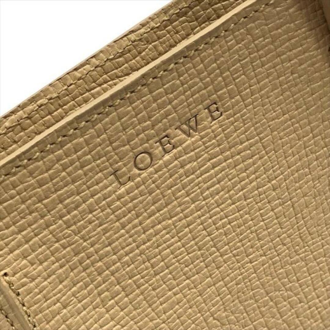 LOEWE(ロエベ)の超美品 LOEWE ロエベ ロゴ型押し レザー ミニ ハンド トート バッグ ベージュ a2986 レディースのバッグ(トートバッグ)の商品写真