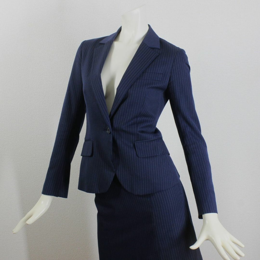 THE SUIT COMPANY(スーツカンパニー)の11【美品】ザ スーツカンパニー シー スカートスーツ 34 ネイビー 紺 SS レディースのフォーマル/ドレス(スーツ)の商品写真