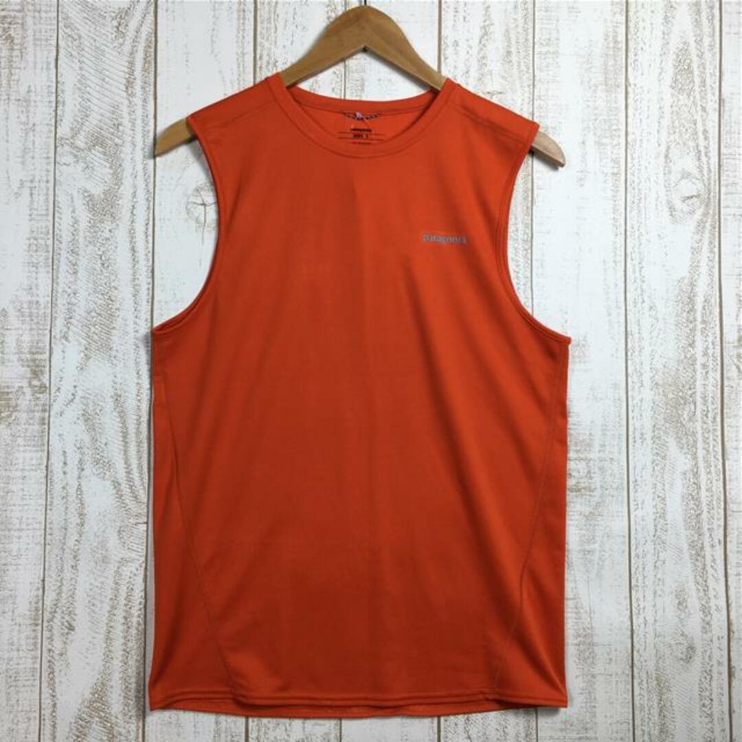 patagonia(パタゴニア)のMENs S パタゴニア フォアランナー スリーブレス Fore Runner Sleeveless シャツ ノースリーブ タンクトップ 生産終了モデル 入手困難 PATAGONIA 23680 オレンジ系 メンズのメンズ その他(その他)の商品写真