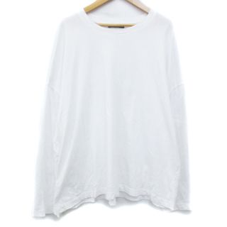 ZARA - ザラ Tシャツ カットソー 長袖 ラウンドネック 無地 S 白 ホワイト