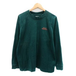 マウジー(moussy)のマウジー カットソー 長袖 ラウンドネック オーバーサイズ F 緑 グリーン(カットソー(長袖/七分))