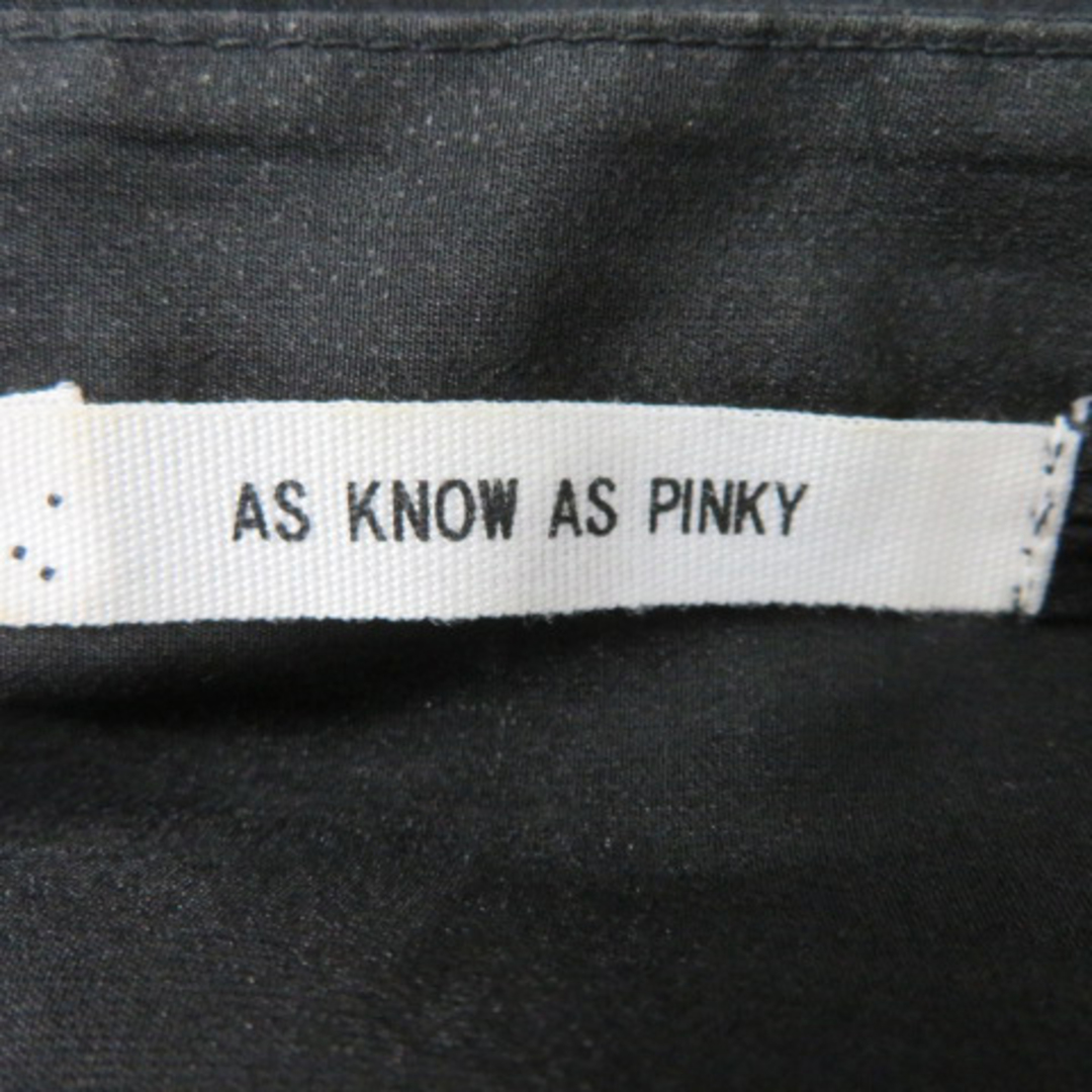 AS KNOW AS PINKY(アズノゥアズピンキー)のアズノウアズ ピンキー シアーシャツ ブラウス 半袖 バンドカラー スリット レディースのトップス(シャツ/ブラウス(半袖/袖なし))の商品写真