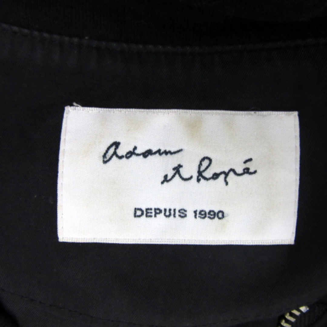 Adam et Rope'(アダムエロぺ)のアダムエロペ ブルゾンジャケット ミドル丈 無地 ジップアップ 薄手 38 黒 レディースのジャケット/アウター(ブルゾン)の商品写真