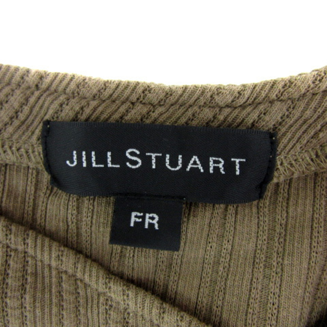 JILLSTUART(ジルスチュアート)のジルスチュアート リブカットソー 半袖 オープンショルダー F 茶 レディースのトップス(カットソー(半袖/袖なし))の商品写真