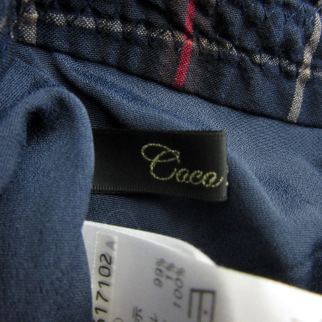 COCO DEAL(ココディール)のココディール タイトスカート オーバーチェック柄 ボタンフライ 1 紺 レディースのスカート(ひざ丈スカート)の商品写真