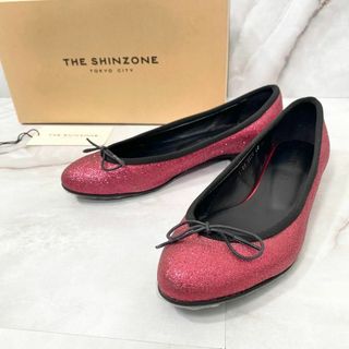 シンゾーン(Shinzone)のA12112 未使用品　ザシンゾーン　グリッターフラットシューズ　ピンク　36(ハイヒール/パンプス)