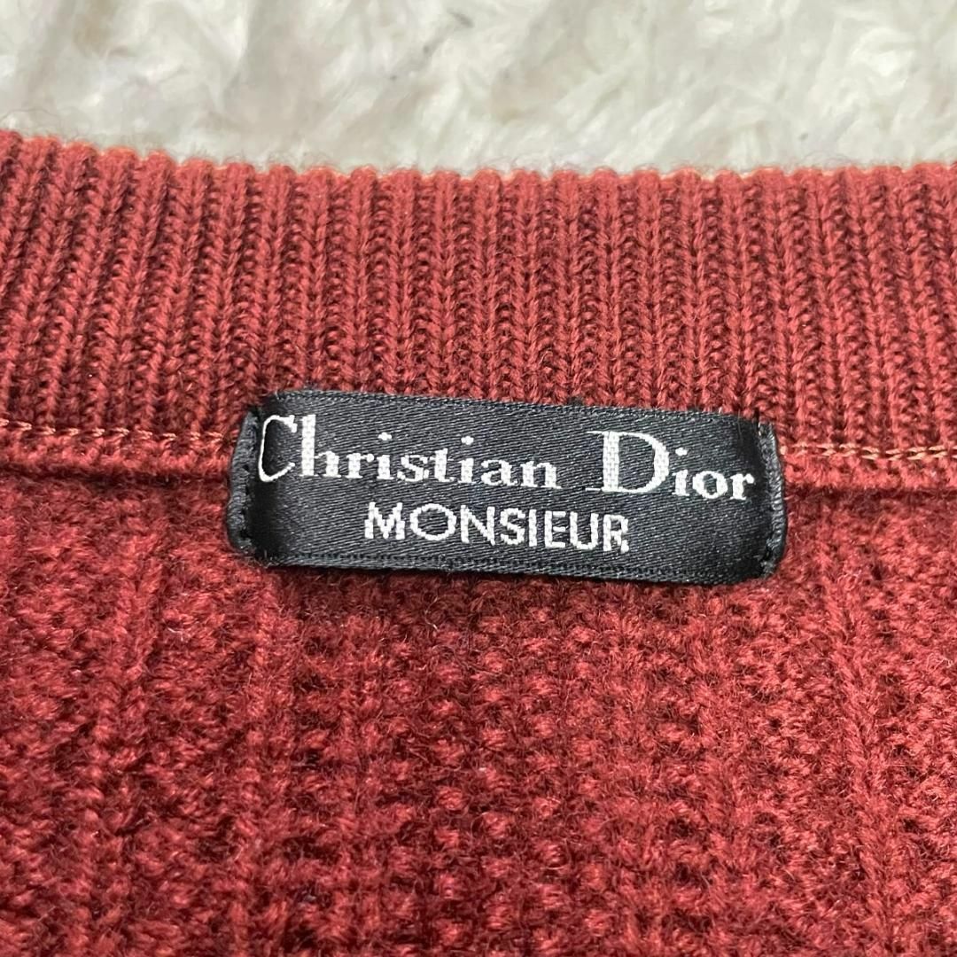 Christian Dior(クリスチャンディオール)のクリスチャンディオール ヴィンテージ ケーブルニットカーディガン サイズL メンズのトップス(カーディガン)の商品写真