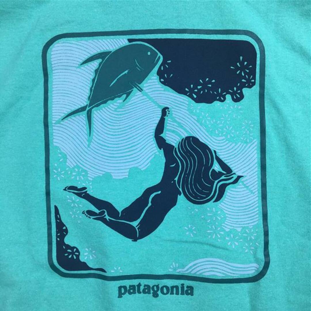 patagonia(パタゴニア)のMENs XS パタゴニア ディフェンド アワ オーシャンズ レスポンシビリティー Defend Our Oceans Responsibili Tee Tシャツ オーガニックコットン ポリエステル PATAGONIA 37573 FRTL Fresh Teal グリーン系 メンズのメンズ その他(その他)の商品写真