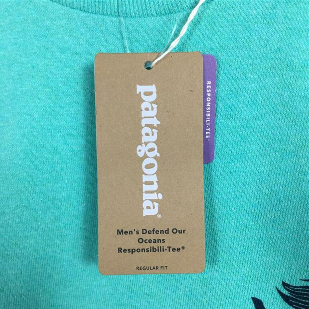 patagonia(パタゴニア)のMENs XS パタゴニア ディフェンド アワ オーシャンズ レスポンシビリティー Defend Our Oceans Responsibili Tee Tシャツ オーガニックコットン ポリエステル PATAGONIA 37573 FRTL Fresh Teal グリーン系 メンズのメンズ その他(その他)の商品写真