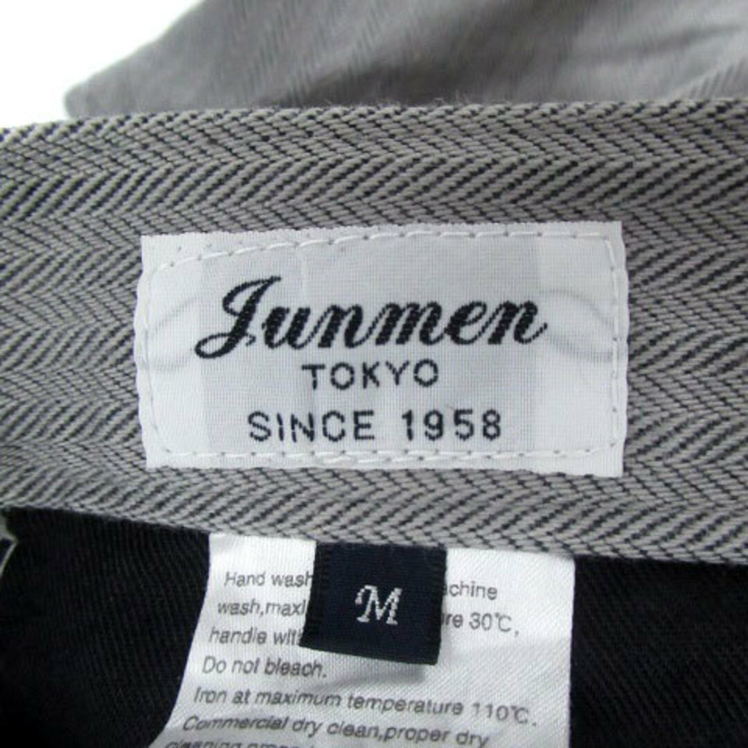 JUNMEN(ジュンメン)のジュンメン JUNMEN パンツ ストレート 七分丈 ヘリンボーン柄 M グレー レディースのパンツ(その他)の商品写真