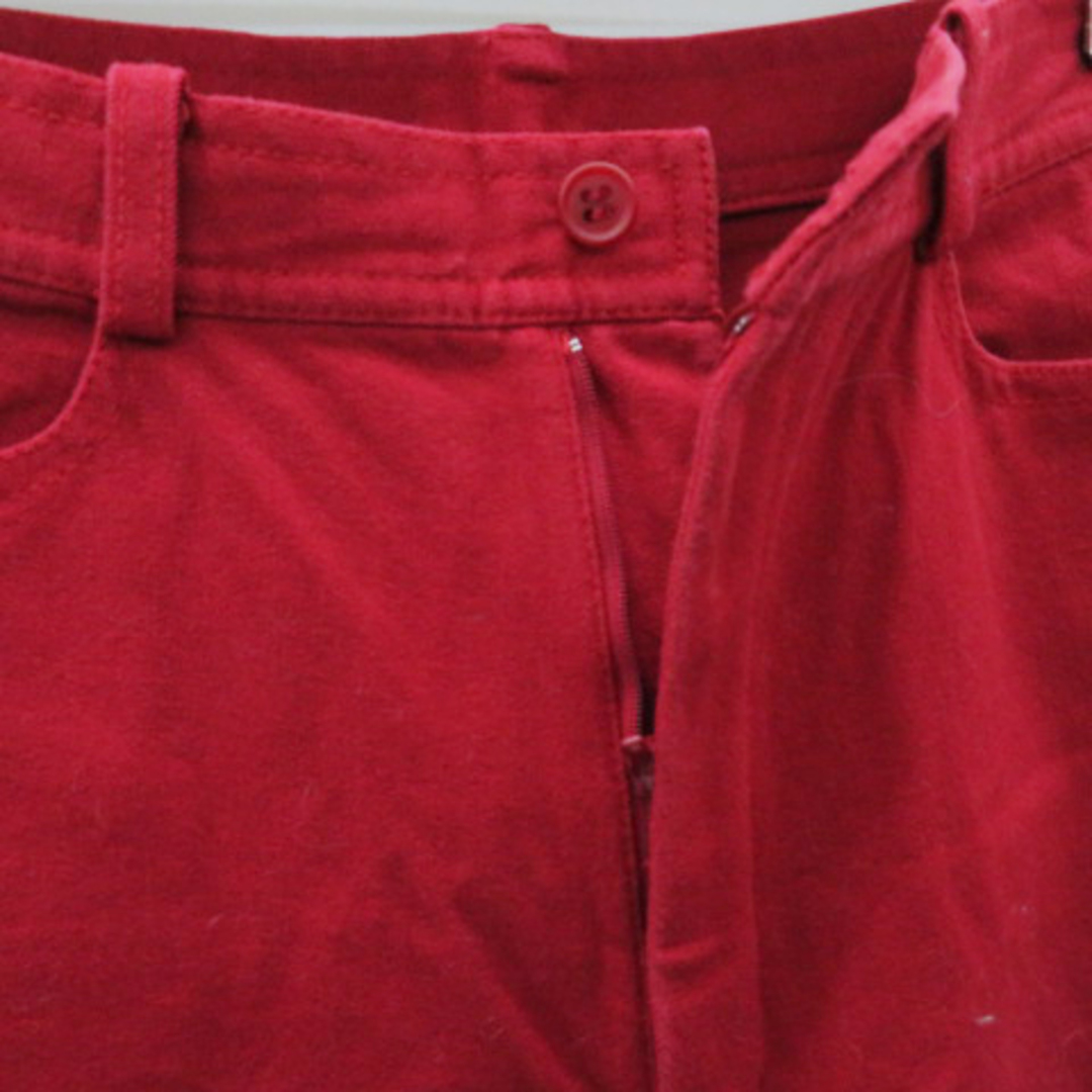 コムサ ストレートパンツ ロング丈 無地 9 赤 レッド /YK2 ■MO レディースのパンツ(その他)の商品写真