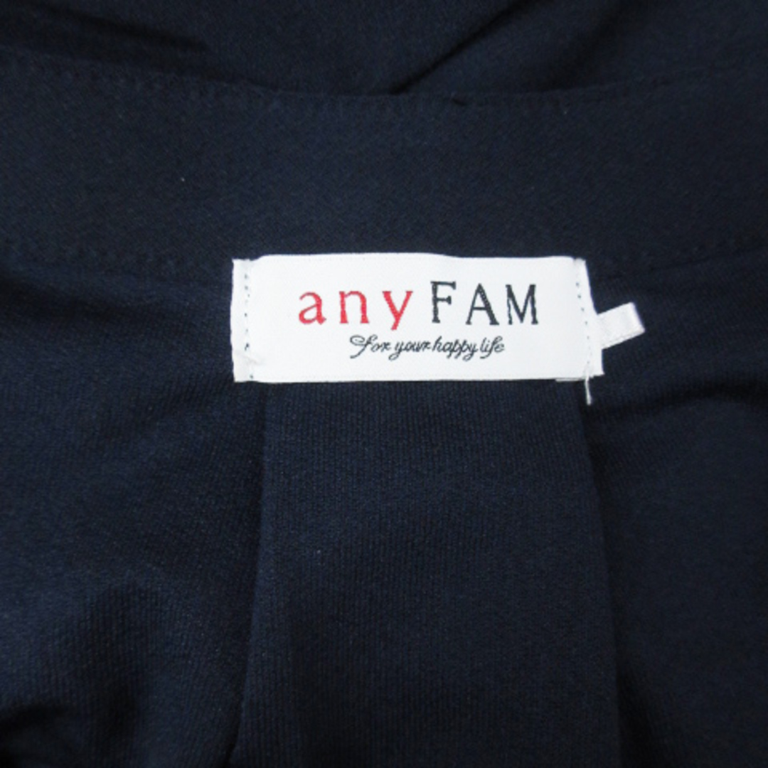 anyFAM(エニィファム)のエニィファム シャツ ブラウス 長袖 スリットネック 無地 2 紺 ネイビー レディースのトップス(シャツ/ブラウス(長袖/七分))の商品写真