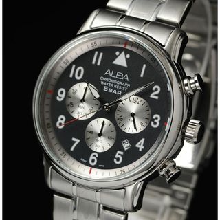 セイコー(SEIKO)の【美品】SEIKO ALBA クロノグラフ腕時計(腕時計(アナログ))