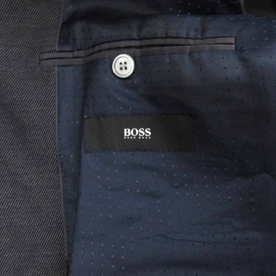 HUGO BOSS(ヒューゴボス)のヒューゴボス テーラードジャケット グレー 紺 ネイビー 46 M位 ■SM1 メンズのジャケット/アウター(テーラードジャケット)の商品写真