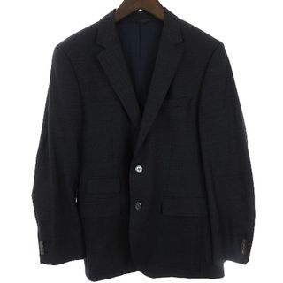 HUGO BOSS - ヒューゴボス テーラードジャケット グレー 紺 ネイビー 46 M位 ■SM1